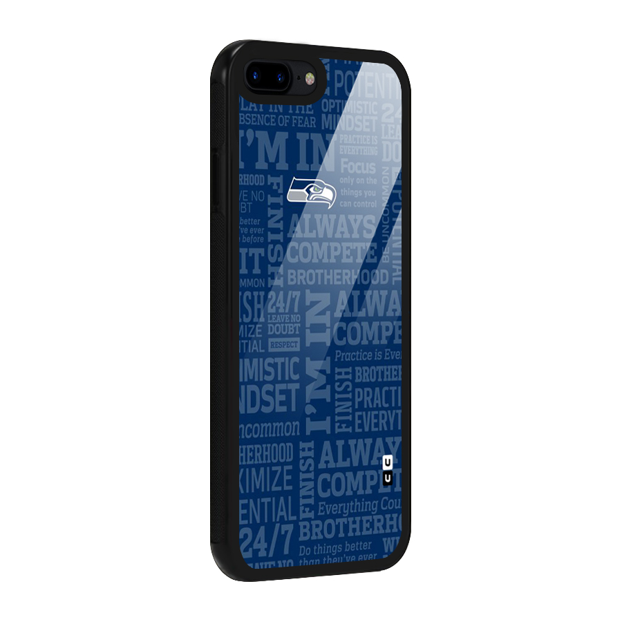 Optimistic Blue Glass Back Case for iPhone 7 Plus