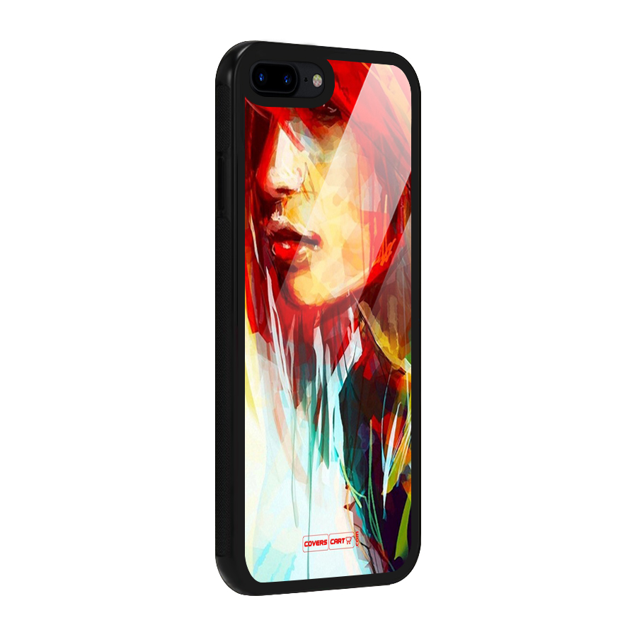 Painted Girl Glass Back Case for iPhone 7 Plus
