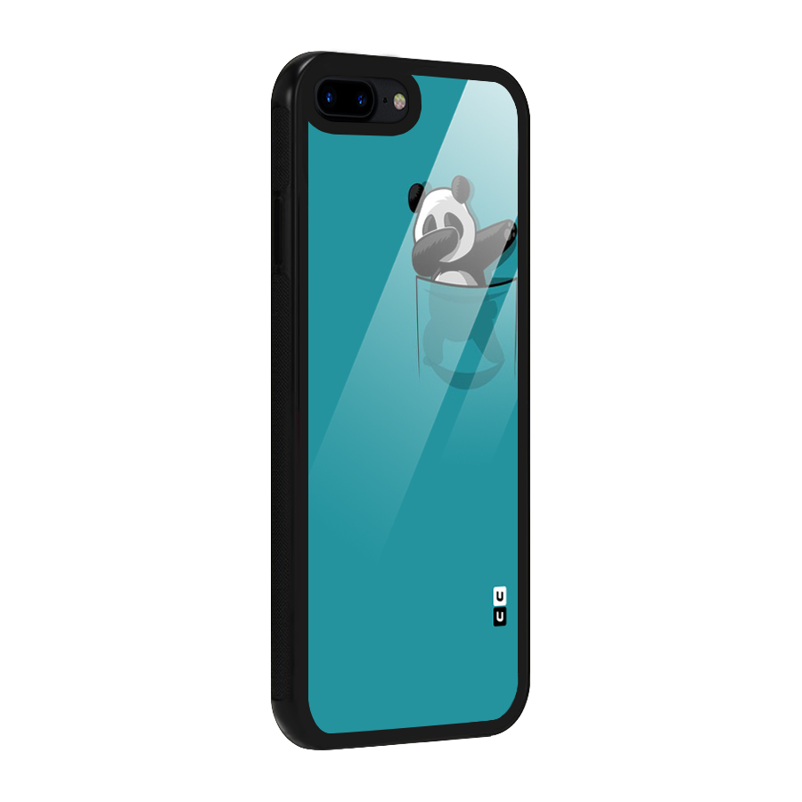 Panda Dabbing Away Glass Back Case for iPhone 7 Plus