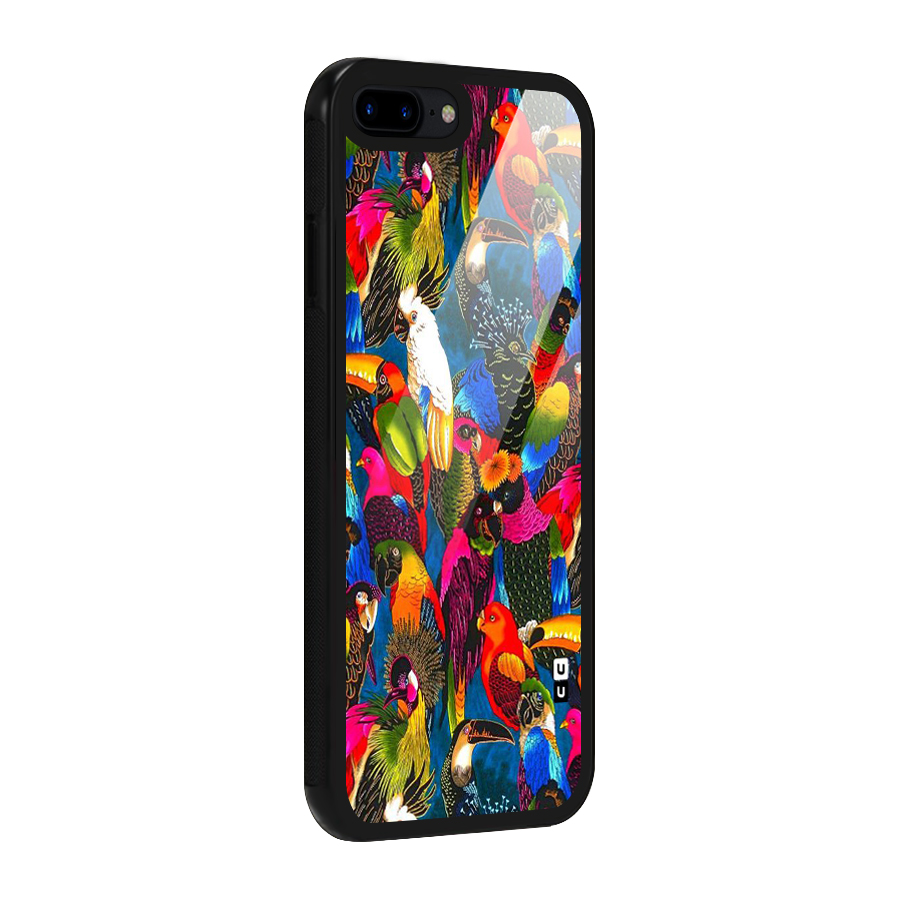 Parrot Art Glass Back Case for iPhone 7 Plus