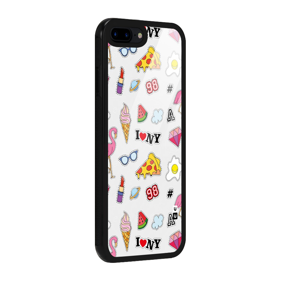 Personnel Quirk Glass Back Case for iPhone 7 Plus