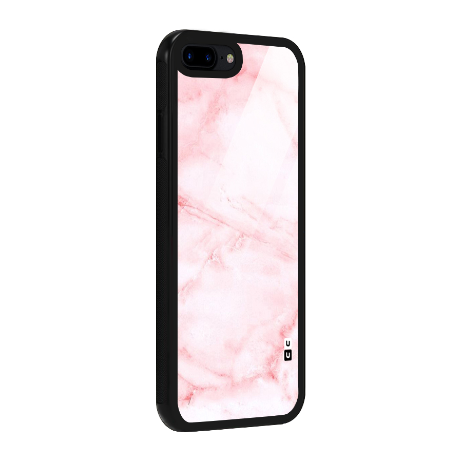 Pink Marble Print Glass Back Case for iPhone 7 Plus