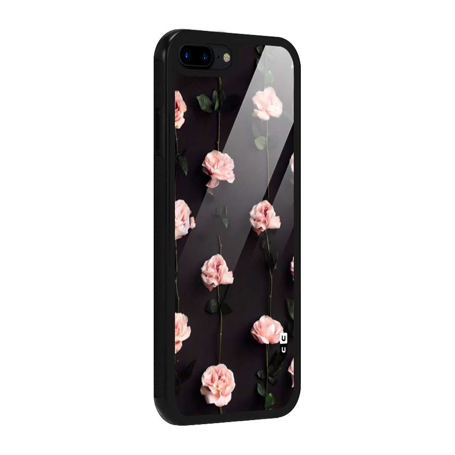 Pink Roses Glass Back Case for iPhone 7 Plus