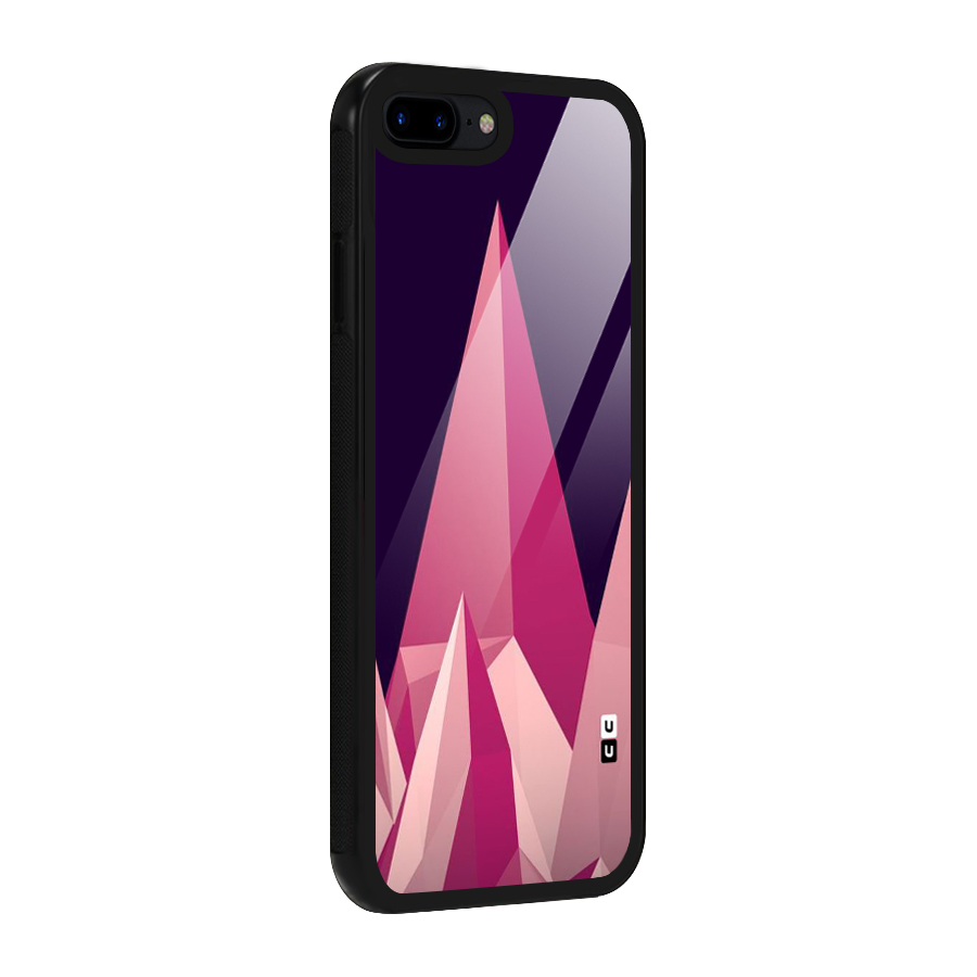 Pink Sharp Glass Back Case for iPhone 7 Plus