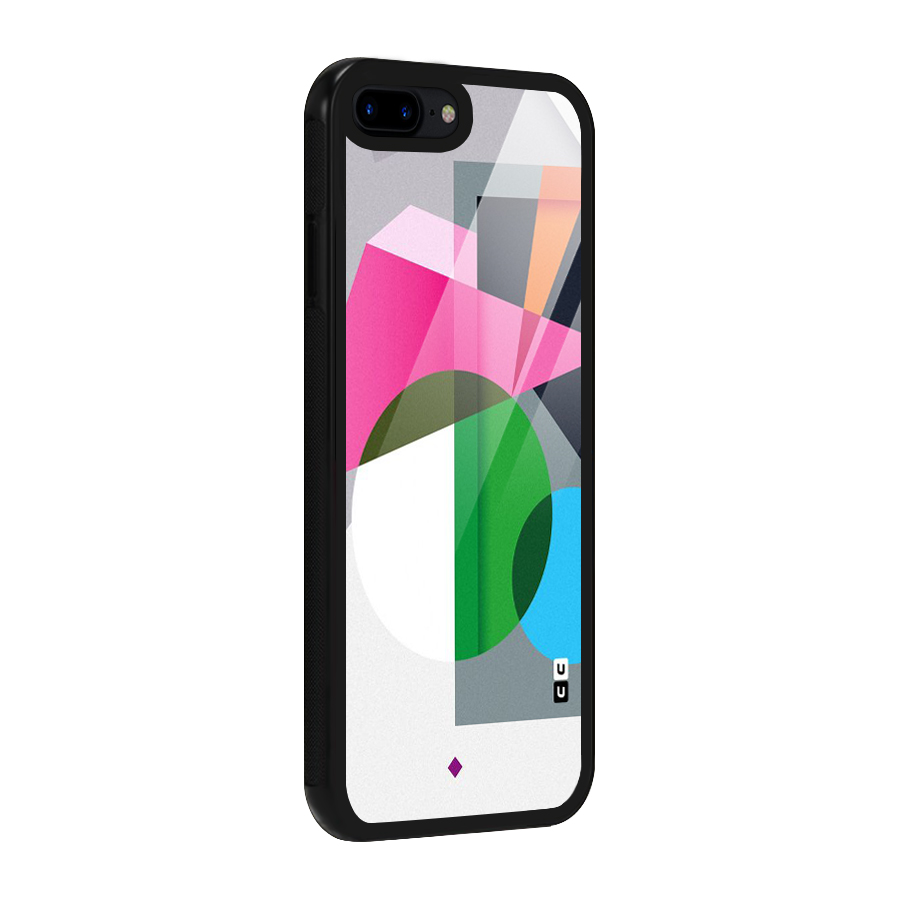Polygons Cute Pattern Glass Back Case for iPhone 7 Plus