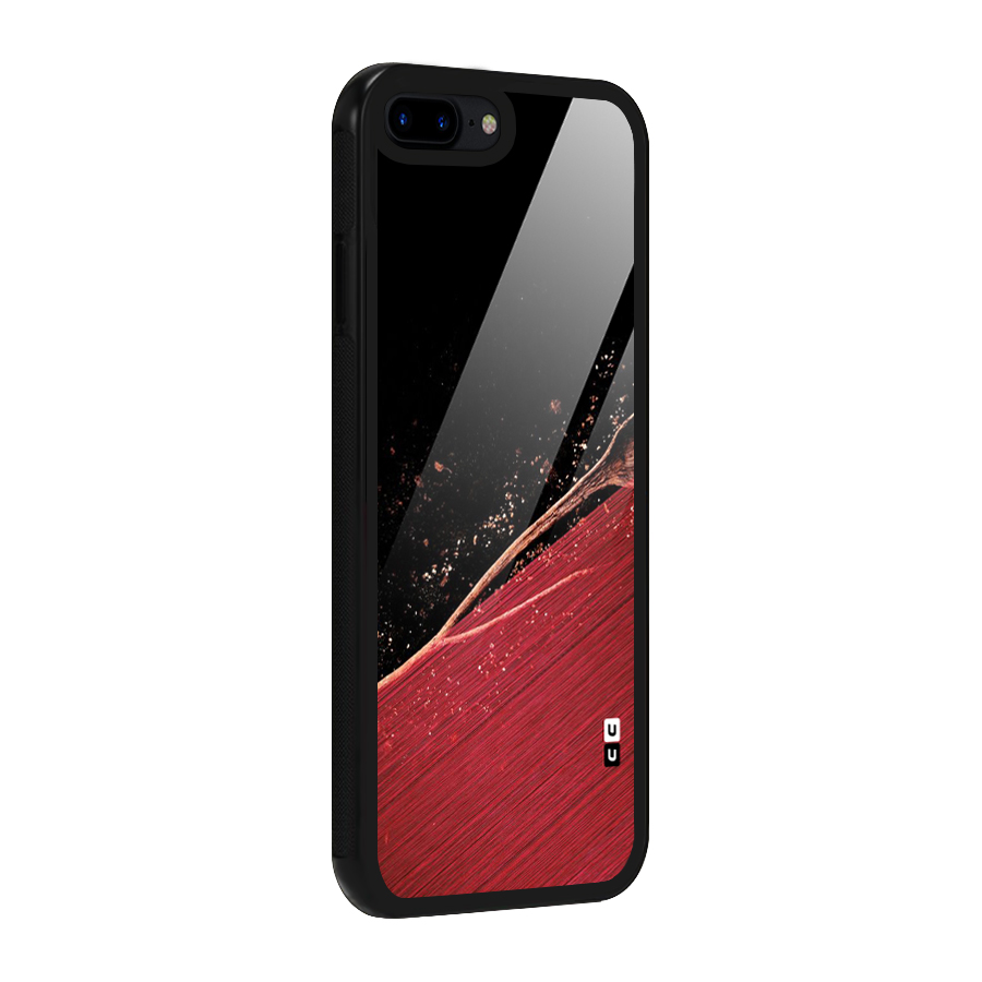 Red Flow Drops Glass Back Case for iPhone 7 Plus