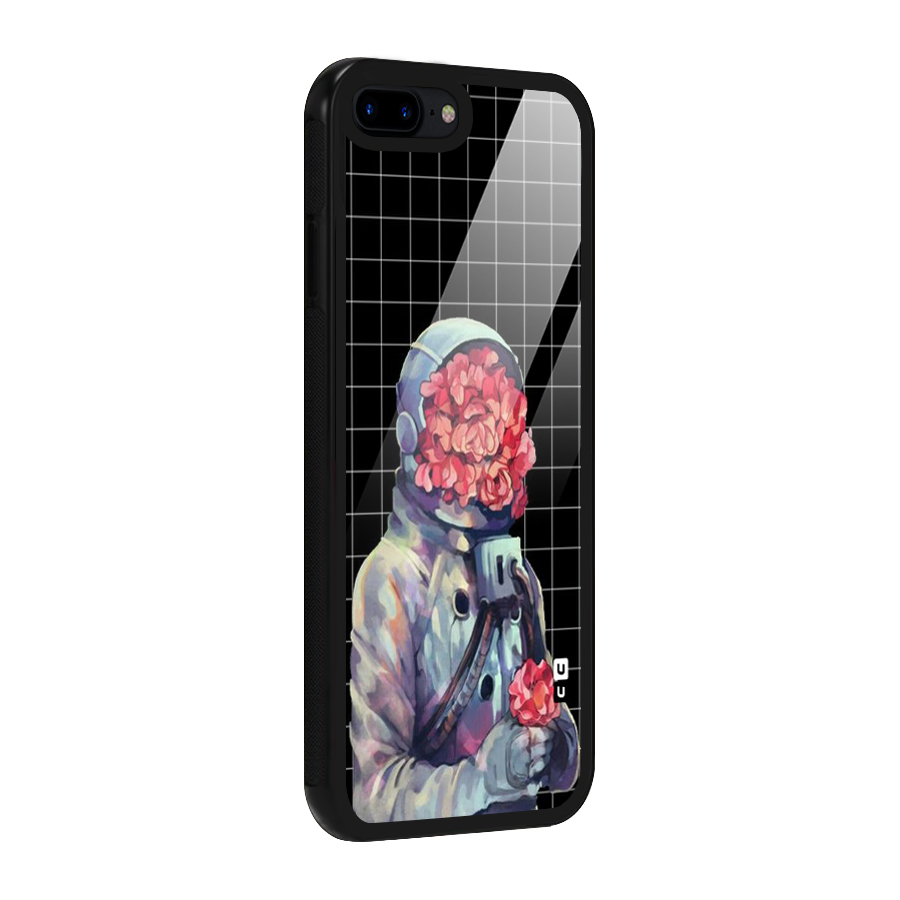 Robot Rose Glass Back Case for iPhone 7 Plus