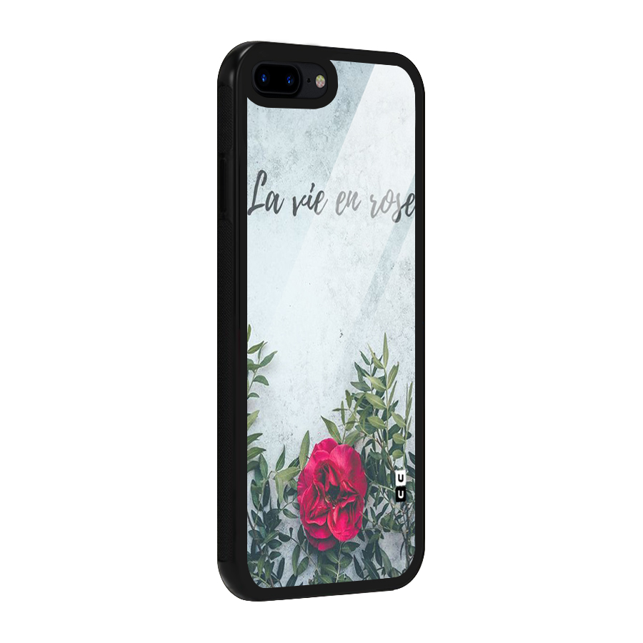 Rose Life Glass Back Case for iPhone 7 Plus