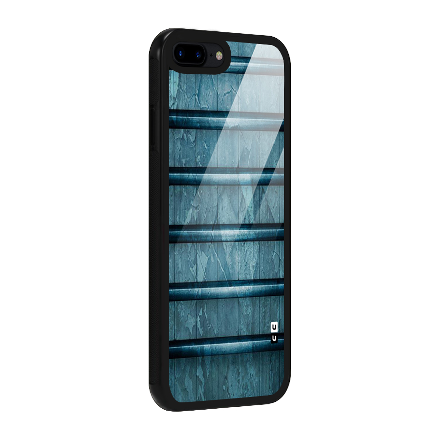 Rustic Blue Shelf Glass Back Case for iPhone 7 Plus