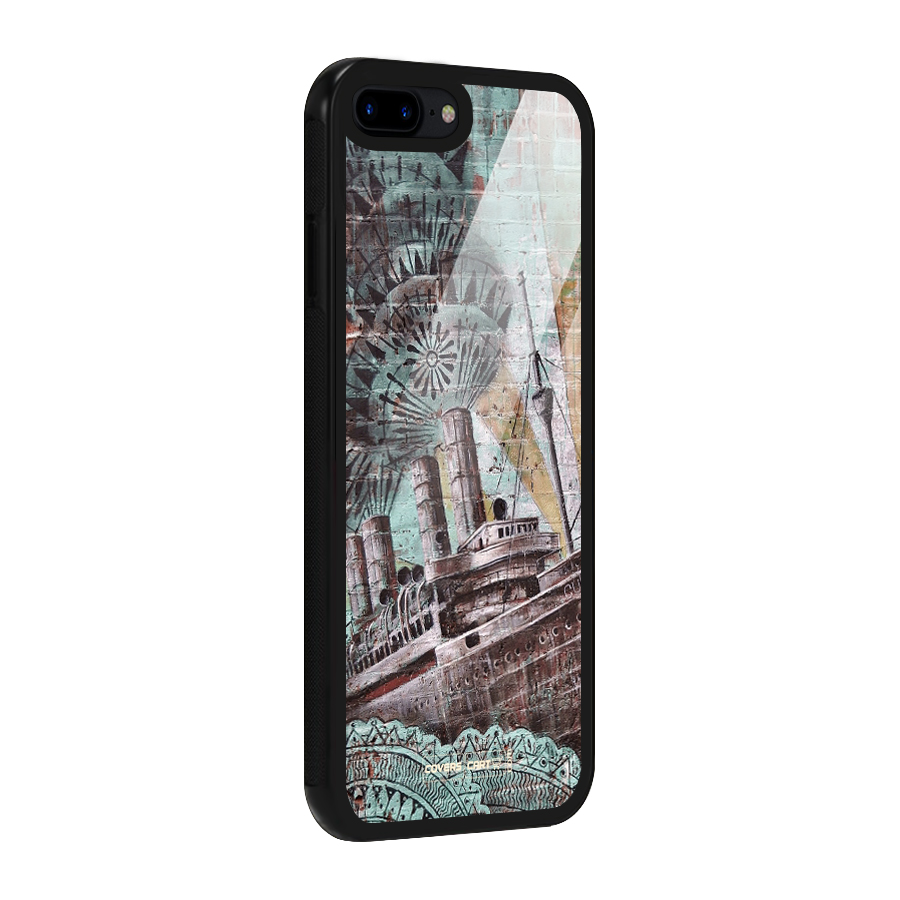Ship Art Glass Back Case for iPhone 7 Plus