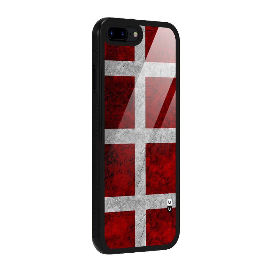Silver Lines Glass Back Case for iPhone 7 Plus