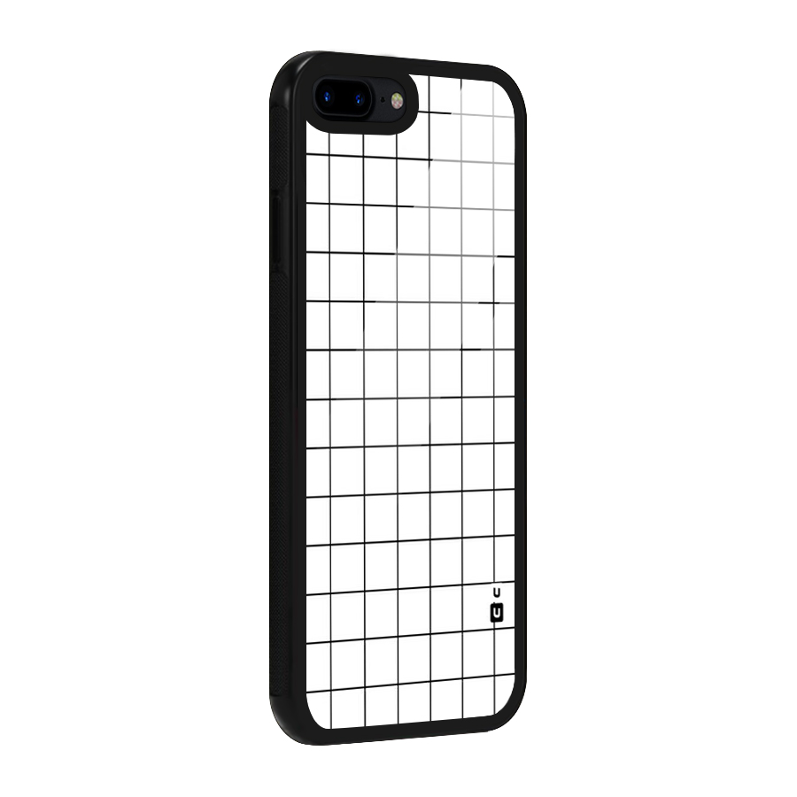 Simple Checks Glass Back Case for iPhone 7 Plus