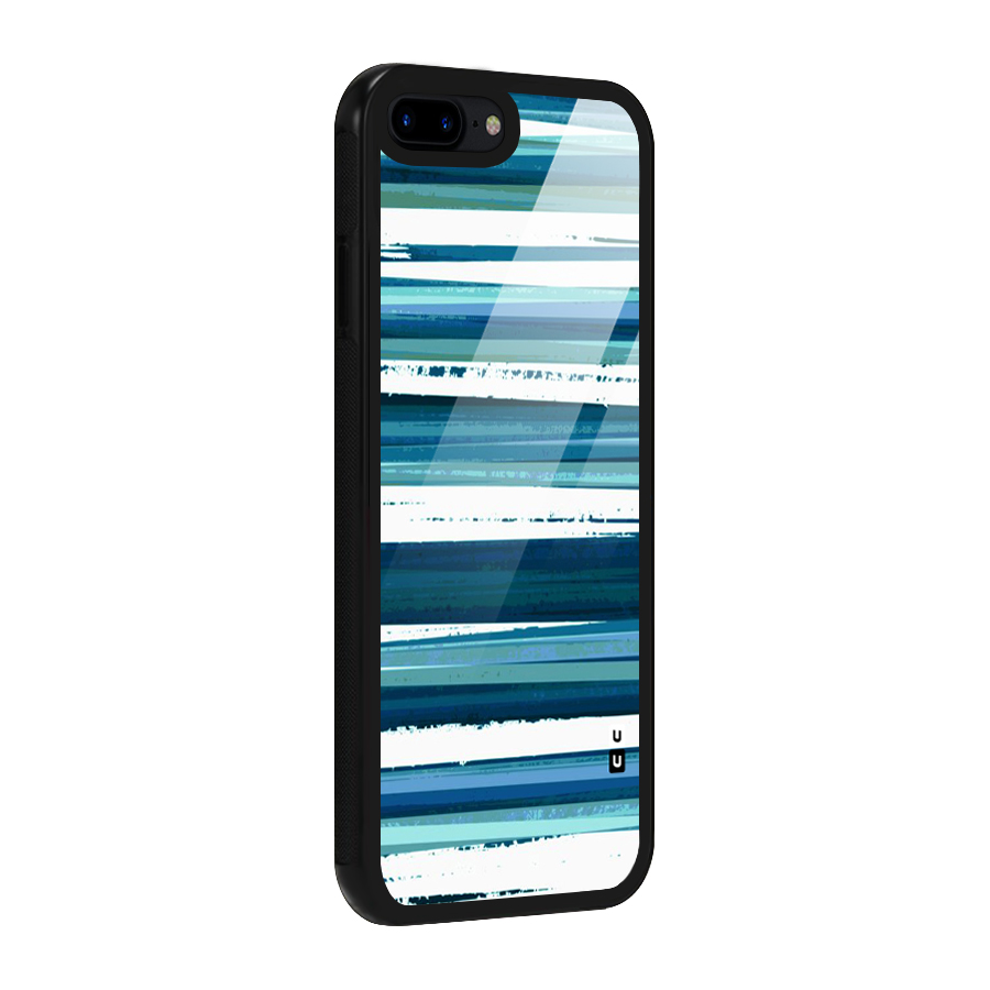 Simple Soothing Lines Glass Back Case for iPhone 7 Plus