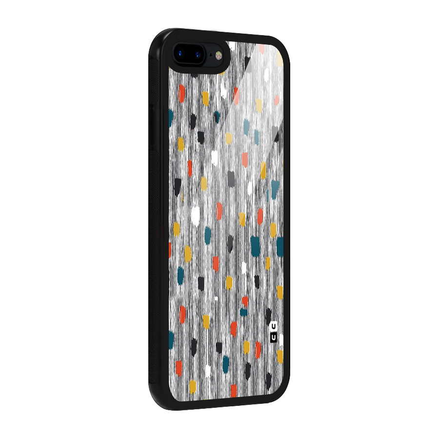 Single Paint Pattern Glass Back Case for iPhone 7 Plus