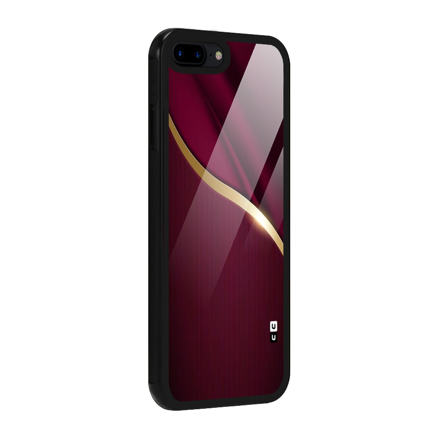 Smooth Maroon Glass Back Case for iPhone 7 Plus