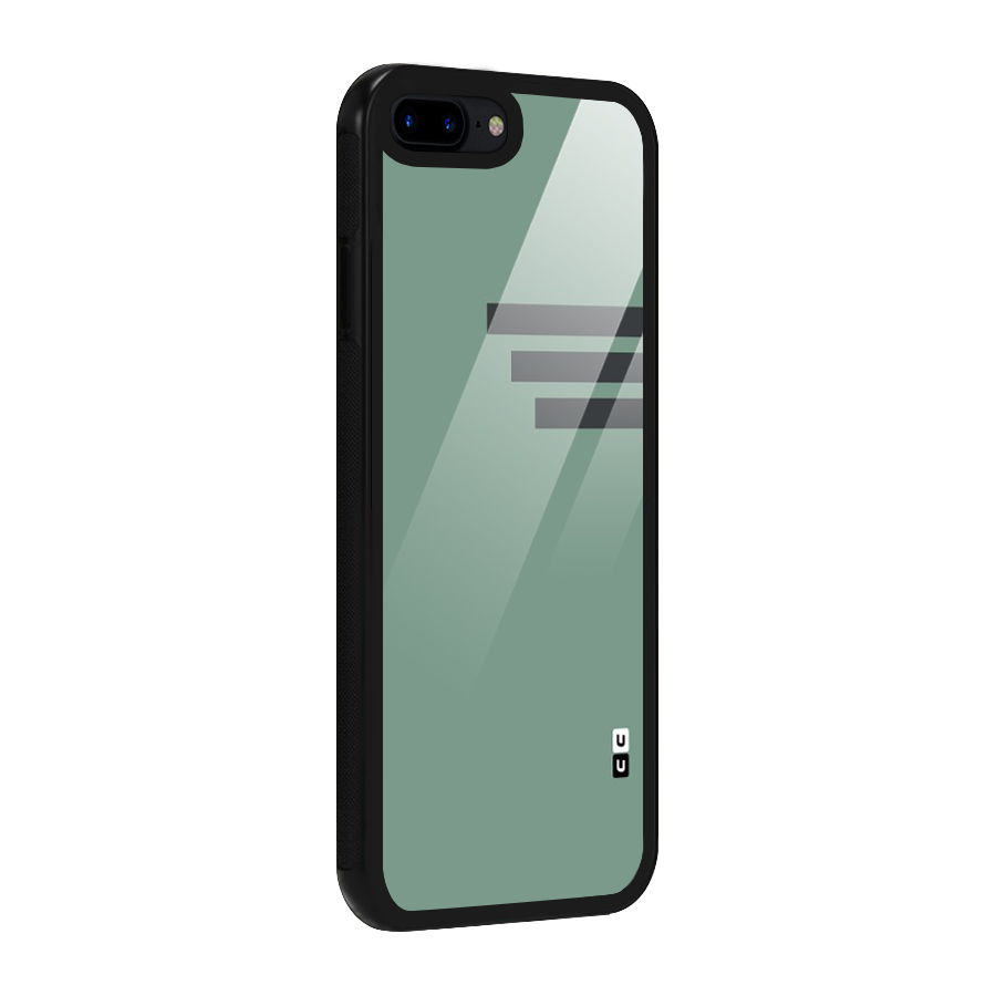 Solid Sports Stripe Glass Back Case for iPhone 7 Plus