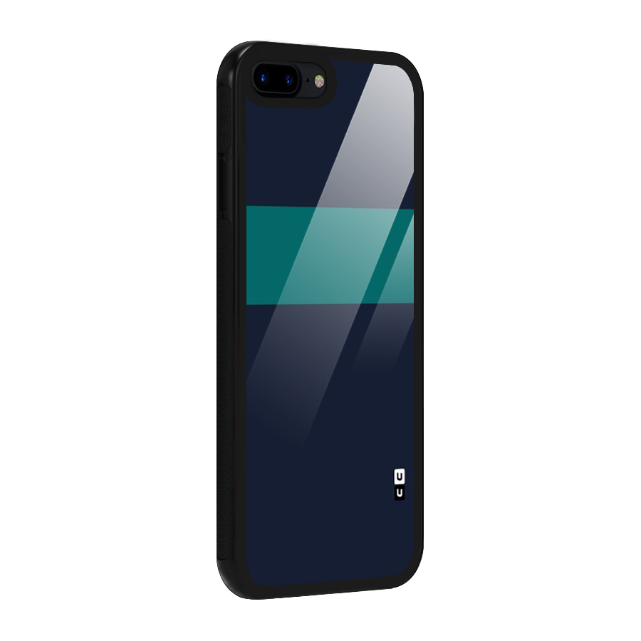Stripe Block Glass Back Case for iPhone 7 Plus