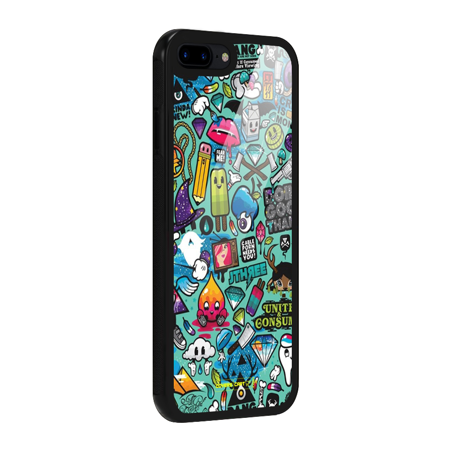 Sweet Candies Glass Back Case for iPhone 7 Plus