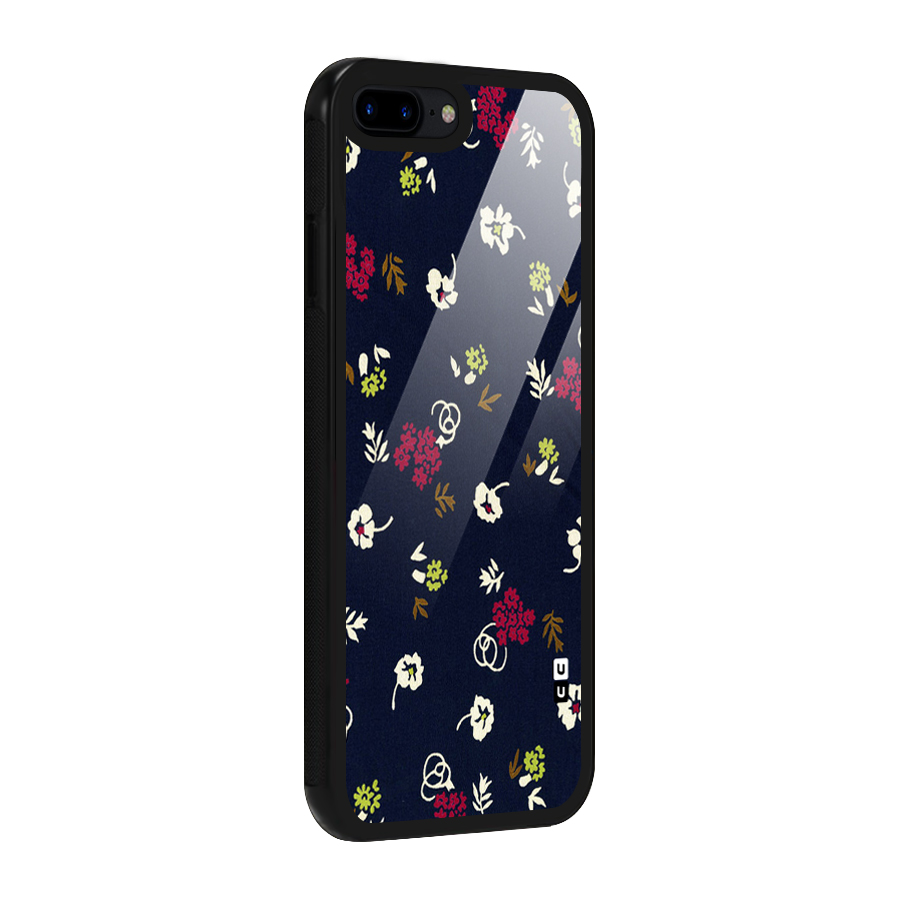 Tiny Flowers Glass Back Case for iPhone 7 Plus