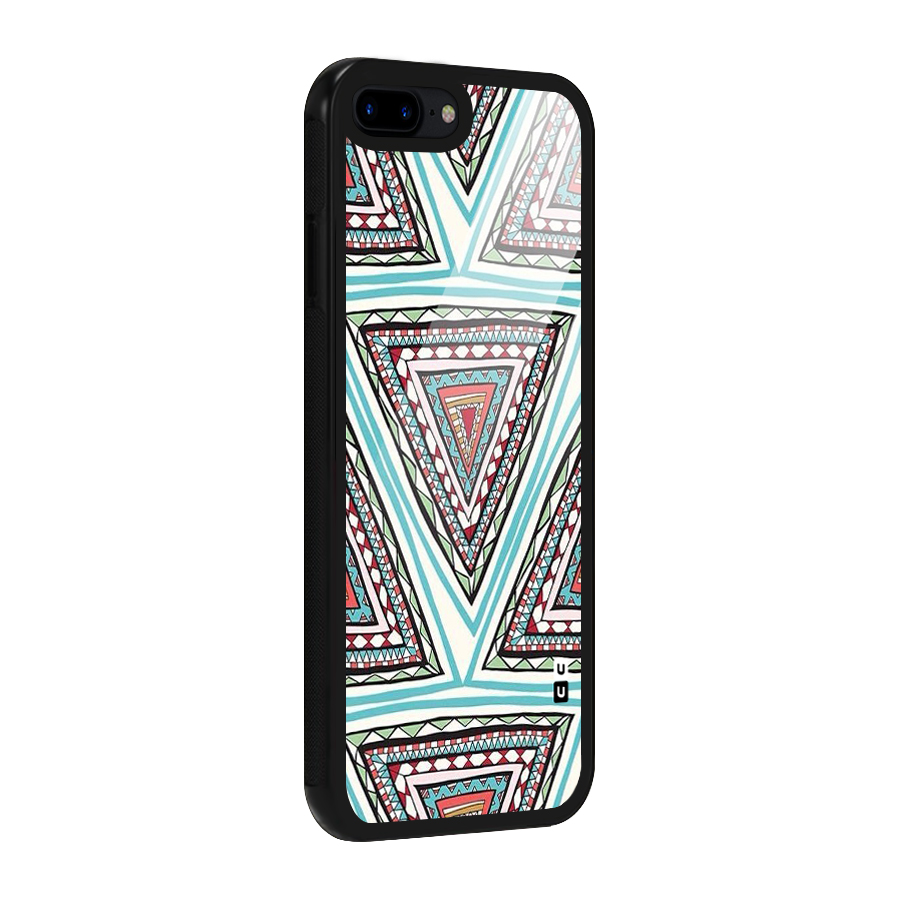 Triangle Abstract Mode Glass Back Case for iPhone 7 Plus