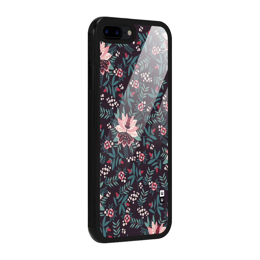 Very Leafy Pattern Glass Back Case for iPhone 7 Plus