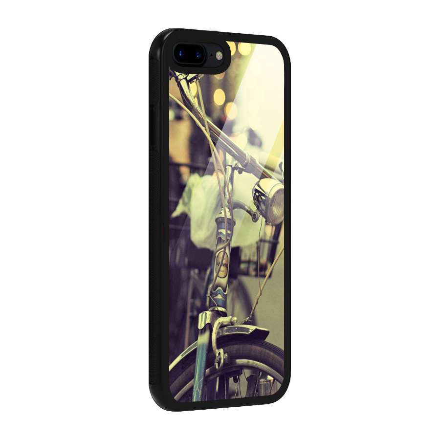 Vintage Bicycle Glass Back Case for iPhone 7 Plus