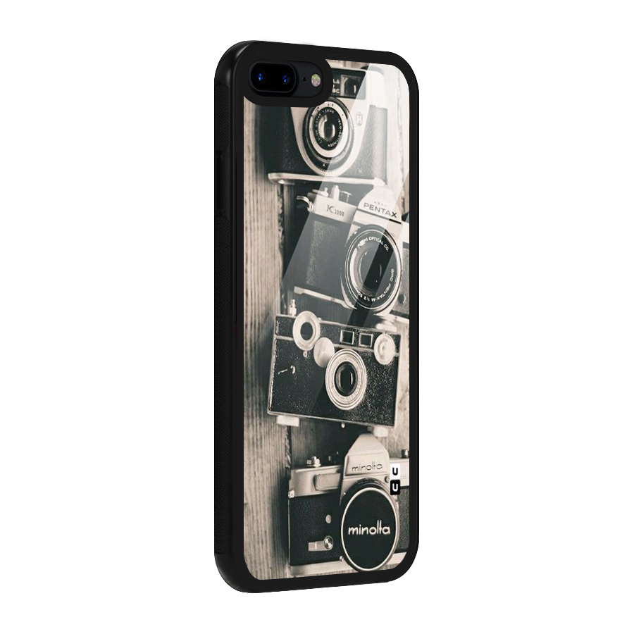 Vintage Style Shutter Glass Back Case for iPhone 7 Plus