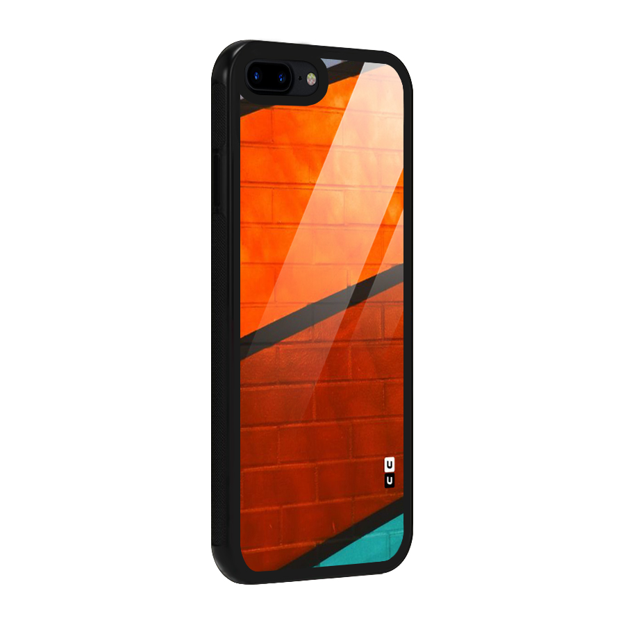 Wall Diagonal Stripes Glass Back Case for iPhone 7 Plus