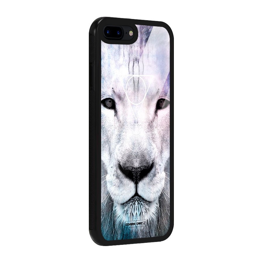 White Lion Glass Back Case for iPhone 7 Plus