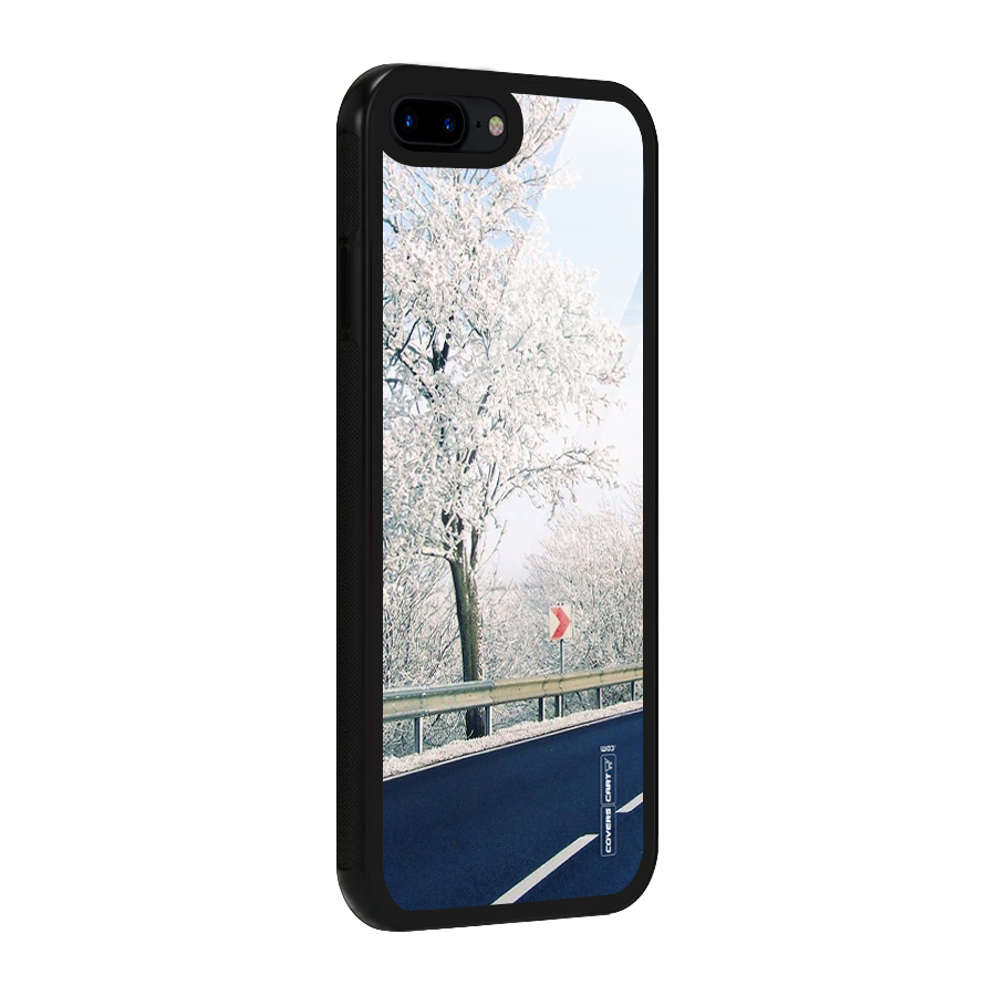 White Snow Tree Glass Back Case for iPhone 7 Plus