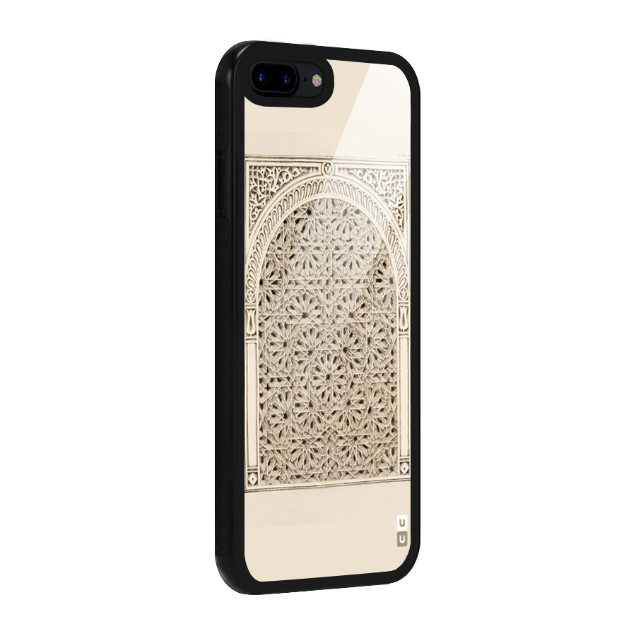 Window Ornaments Glass Back Case for iPhone 7 Plus