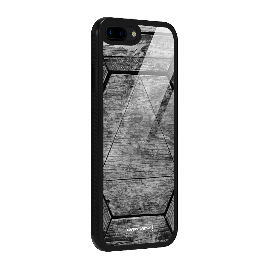 Wooden Hexagon Glass Back Case for iPhone 7 Plus