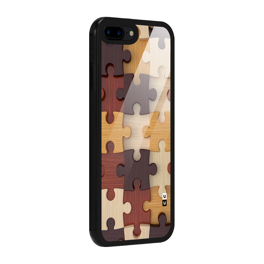 Wooden Puzzle (Printed) Glass Back Case for iPhone 7 Plus
