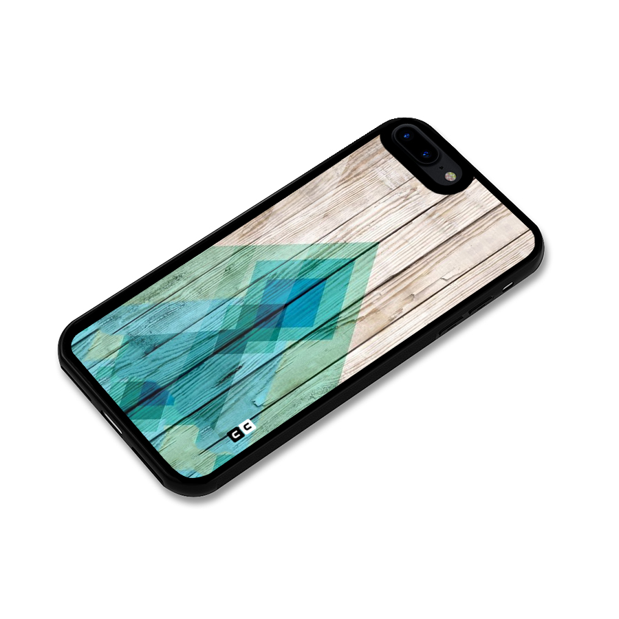 Abstract Green And Wood Glass Back Case for iPhone 7 Plus