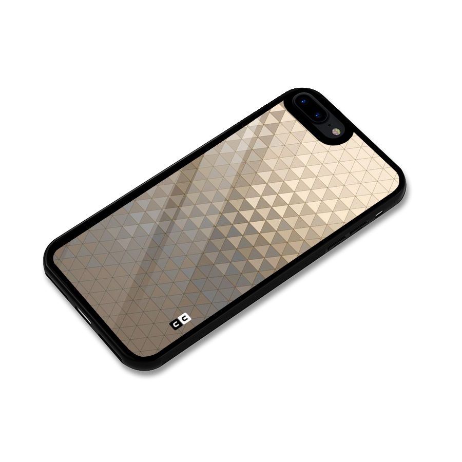 Beautiful Golden Pattern Glass Back Case for iPhone 7 Plus