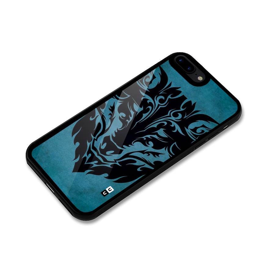 Black Artistic Wolf Glass Back Case for iPhone 7 Plus