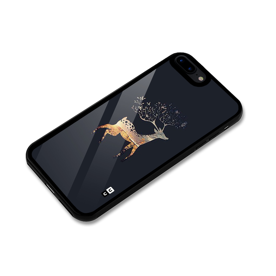 Black Deer Glass Back Case for iPhone 7 Plus