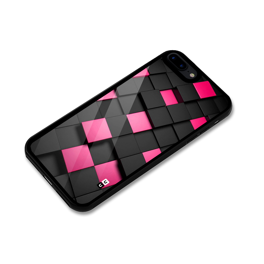 Blocks Diagonal Glass Back Case for iPhone 7 Plus
