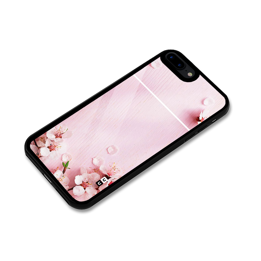 Blossom Frame Pink Glass Back Case for iPhone 7 Plus