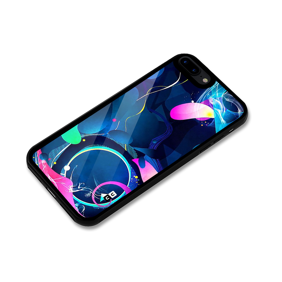 Blue Circle Flow Glass Back Case for iPhone 7 Plus