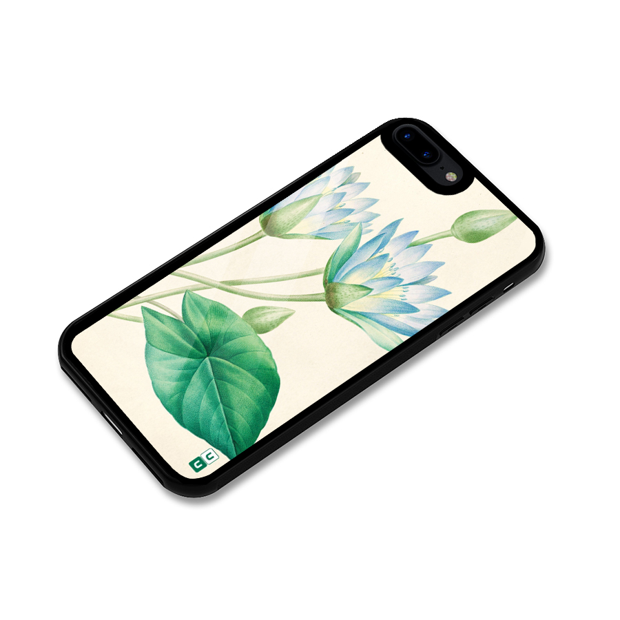 Blue Lotus Glass Back Case for iPhone 7 Plus