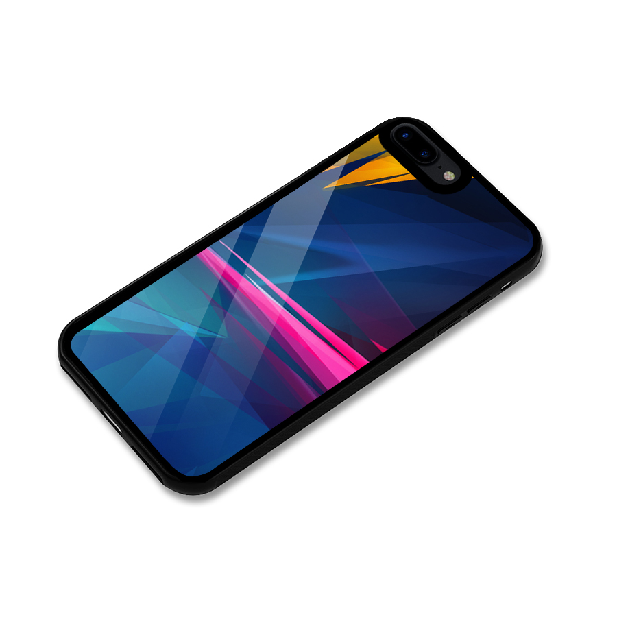 Blue Red Abstract Glass Back Case for iPhone 7 Plus