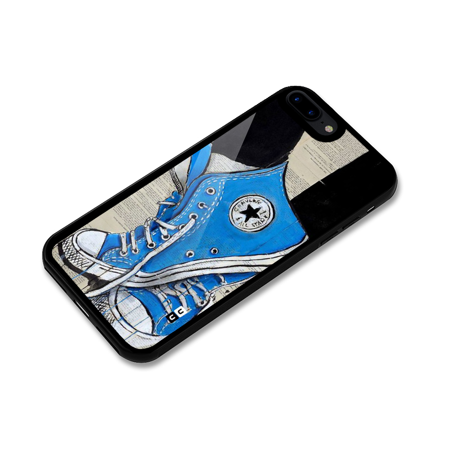 Blue Shoes Glass Back Case for iPhone 7 Plus