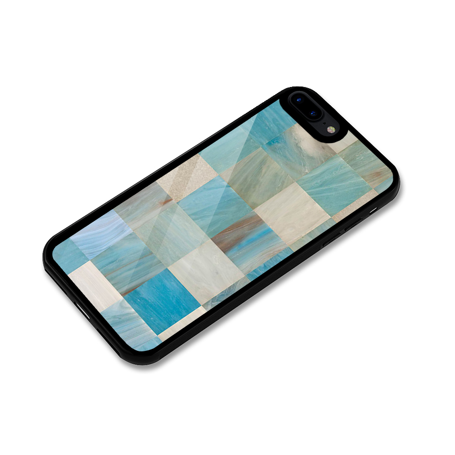 Blue Tiles Glass Back Case for iPhone 7 Plus