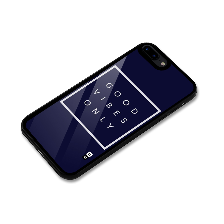 Blue White Vibes Glass Back Case for iPhone 7 Plus