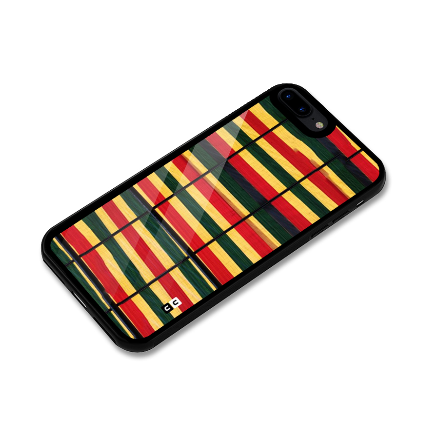 Bright Colors Lines Glass Back Case for iPhone 7 Plus