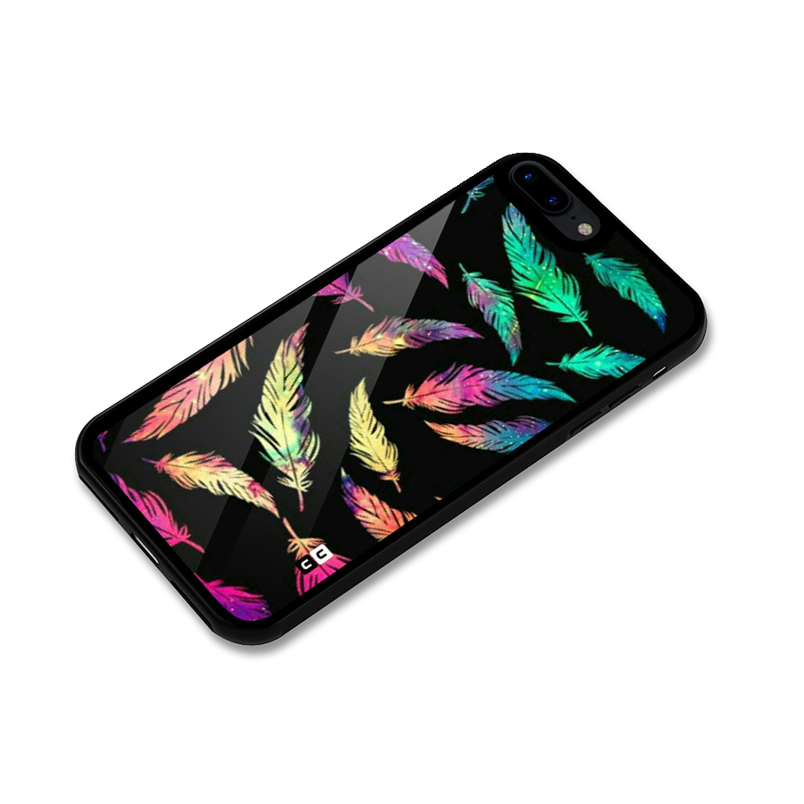 Bright Feathers Glass Back Case for iPhone 7 Plus