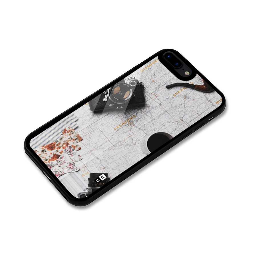 Camera Smoky Pipe Glass Back Case for iPhone 7 Plus