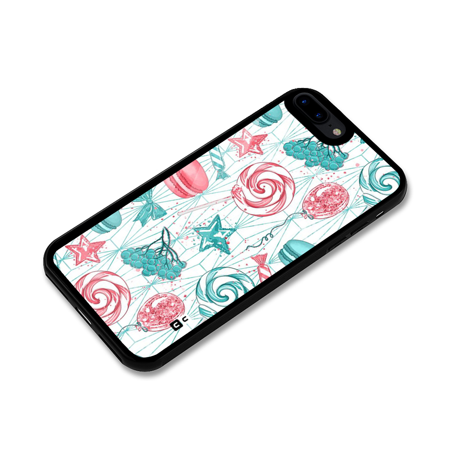 Candies And Macroons Glass Back Case for iPhone 7 Plus