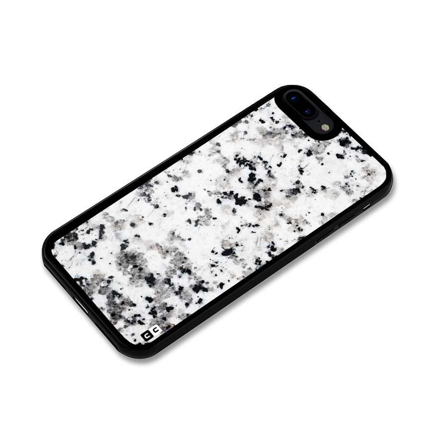 Charcoal Spots Marble Glass Back Case for iPhone 7 Plus